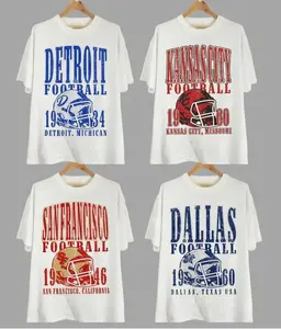 Vintage All Teams Football Unisex T-shirt Sport For Men For Women