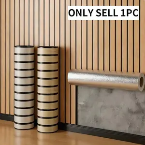 Wood Grain Wallpaper Roll, PVC Self Adhesive Wall Paper for Bedroom Living Room TV Background Decoration, Easy Cut Design, Concrete Wallpaper