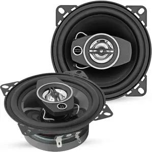 5 CORE Car Two Way Speaker System 4 Inch Pro 250 Watt Pair 4 Ohm w Built-in Tweeter High-Efficiency Audio Component Coaxial Speakers for Stereo Sound - CS 04 2W WoG