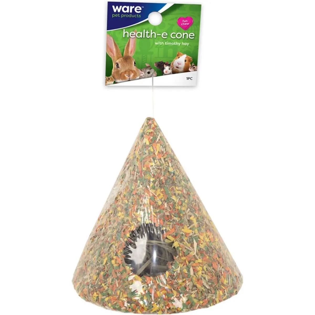 Ware Manufacturing Natural Health-E-Cone with Timothy Hay, High-Quality Small Pet Accessory for Mice, Rats