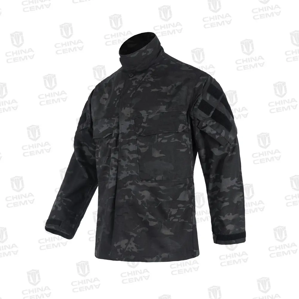 Black camouflage jacket