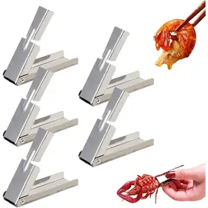 5 count of Crawfish Peeler Tool,Crawfish Tail Remover Tool,Stainless Steel,Small and Portable,Practical and Labor-Saving,Easy to Remove the Shell