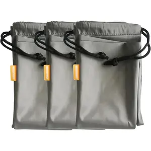 3 Pack Respirator Mask Drawstring Bag High-Density Waterproof Respirator Bag