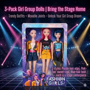 3-Piece Anime Character Gift Set, Cute Cartoon Collectible Dolls, Perfect Home & Office Decor, Ideal Christmas Present