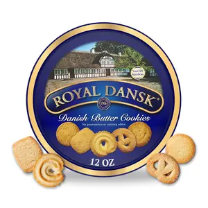 Royal Dansk Danish Butter Cookies, Premium Assorted Cookies in Gift Tin, Great for Sharing and Gifting, 12 oz, Biscuit