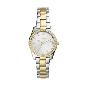 Fossil Women's Scarlette Three-Hand Date, Two-Tone Stainless Steel Watch