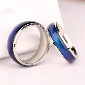 Fashionable, color changing and adjustable mood ring