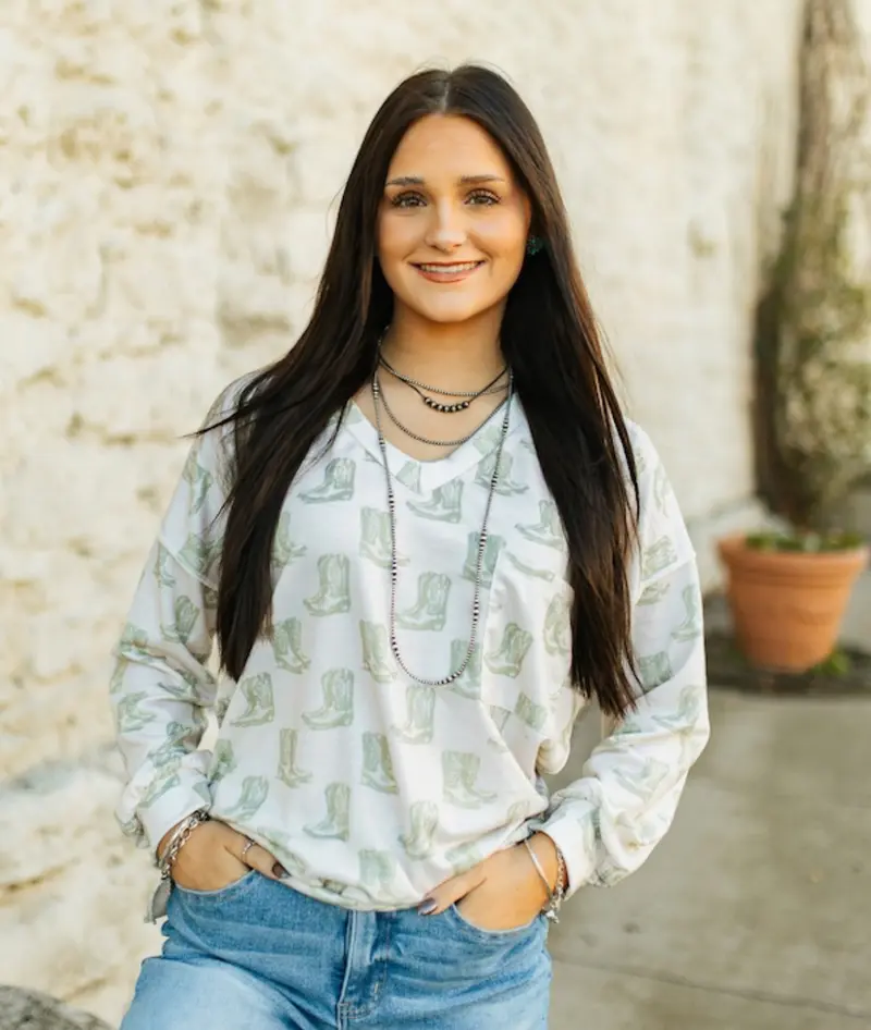 Camille Cowgirl Printed Top