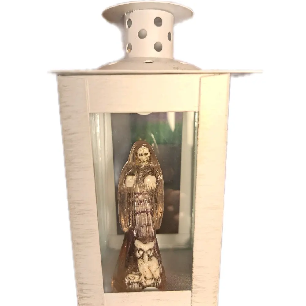 2.5in Hecho en Mexico Santa Muerte Cured Collectible Statue, Home Decor Ornaments for Religious Home Display