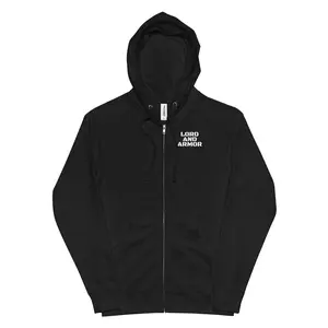 Men's Lord & Armor Fleece Long Sleeve Zip-Up Hoodie, Casual Menswear Tops