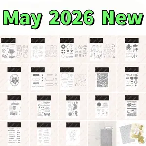 MAY 2026 New Clear Stamps Metal Cutting Dies Set Stencil Hot Foil for DIY Making Card Scrapbook Paper Craft Template Decoration