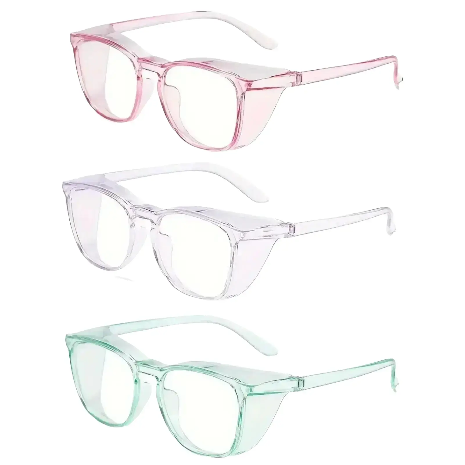 3 Pairs of Ultra-Light Candy-Colored Artistic Glasses Playful Eyewear for Everyday Fashion Lightweight & Trendy Glasses for Casual Wear, Outfits & Fun Style