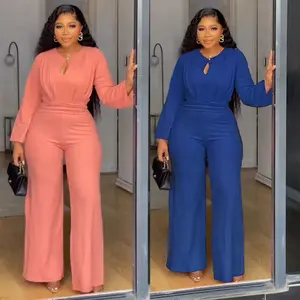 Women’s Jumpsuits Formal Sexy Elegant Business Party Jumpsuits Long Sleeve Wide Leg Fashion Casual All Season Romper Jumpsuits Womenswear