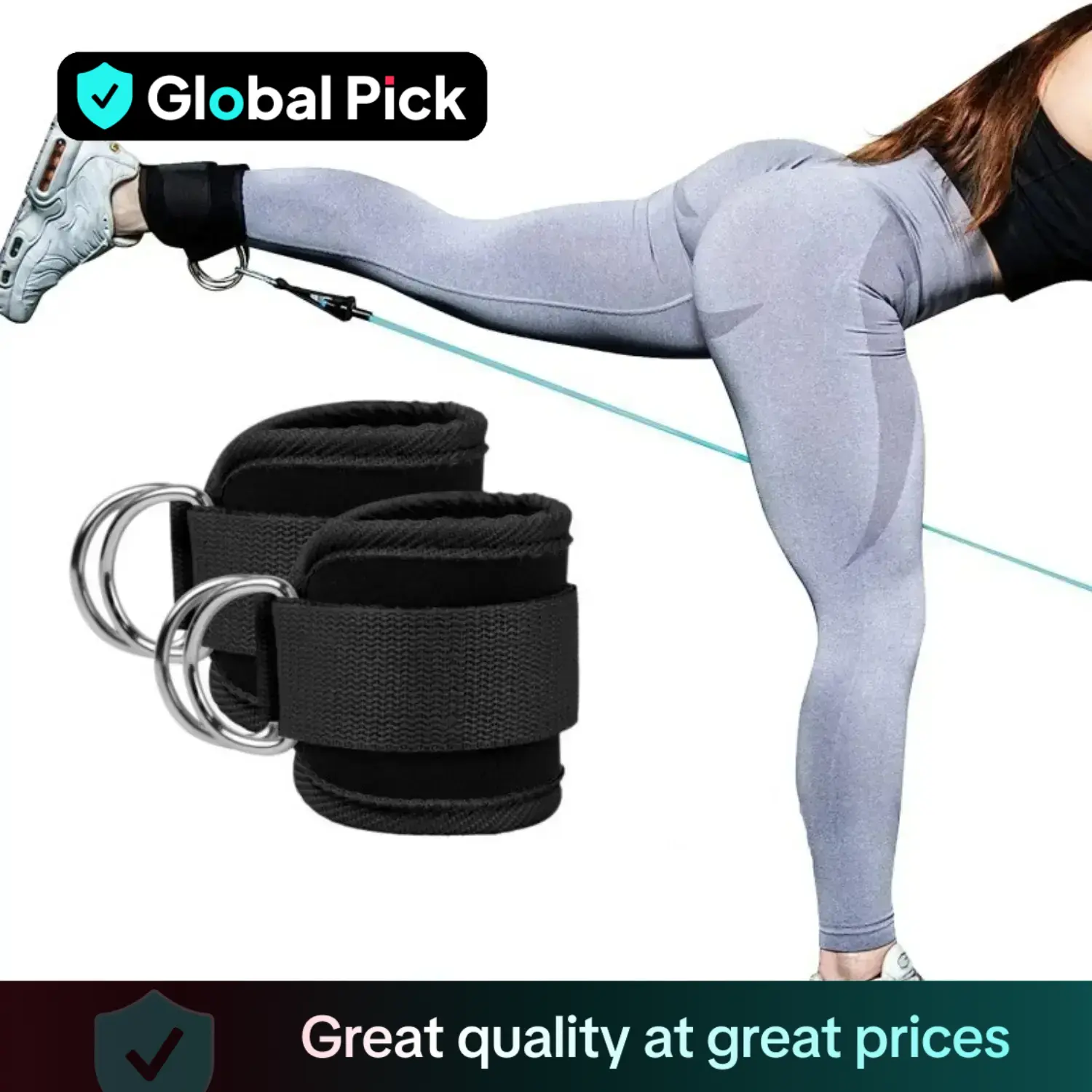 Ankle Strap, 1 Set Fitness & Sports Ankle Strap, Workout Accessories for Home and Gym, Protective Gear for Women & Men, Exercise Equipment, Workout Ba