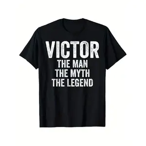 Victor The Man The Myth The Legend Shirt First Name Victor T-Shirt, Loose style new unisex short-sleeved T-shirt, casual and comfortable, 100% cotton, S-XXXL