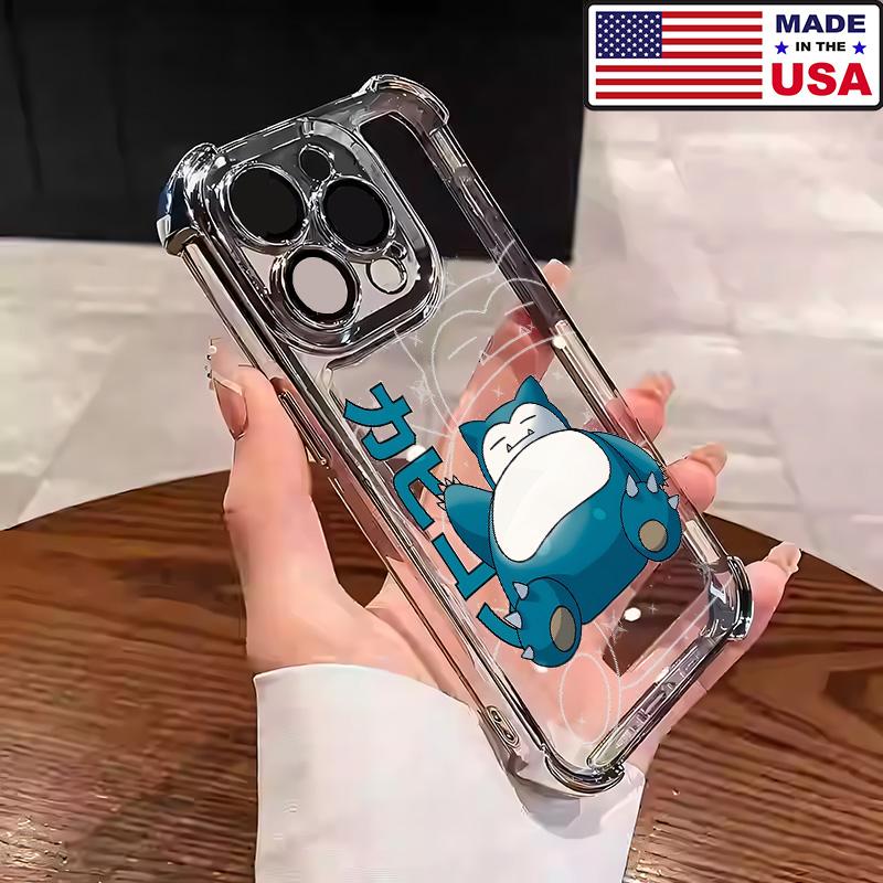 Snorlax Cute Anime Aesthetic Design Pattern Casing For iPhone 17 16 15 14 13 12 Samsung 22 23 24 25 Plus Pro Max Ultra Soft Silicon TPU Shockproof Protector Vintage Unique Fashion Mobile Phone Case