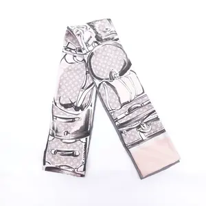 Pre-owned Louis Vuitton Twilly Multicolor Silk Scarf T10335502