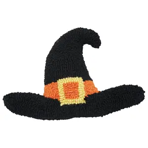 C&F Home 12" x 8" Witch Hat Shaped Hooked ThrowPillow