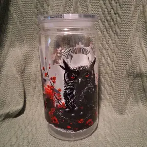 16oz clear plastic tumbler