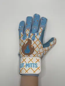 Lit Mitts Blue Waffle Drip Short Cuff Batting Gloves