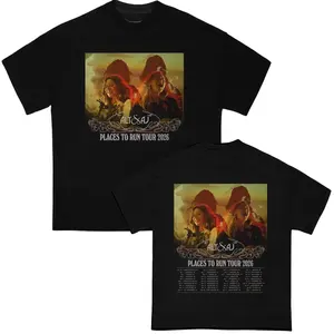ALY & AJ - Places to Run Tour 2026 Shirt,Pop Indie Sister Duo Graphic Tee, Aesthetic Vintage Concert Shirt, Unisex Soft Cotton Fan Merch for Men & Women