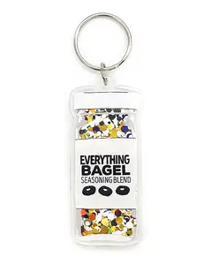 Everything Bagel Seasoning Glitter Shaker Keychain