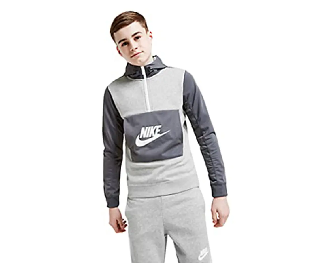 Nike Hybrid Half-Zip Boys' Active Hoodies for Outdoor Sport, Workout Tops