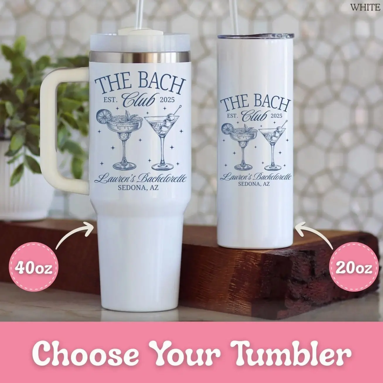 Bachelorette Tumbler Personalized Bachelorette 40oz Tumbler with Handle Custom Bachelorette Gift for Bachelorette Cup for Bachelorette Party