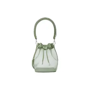 Charles & Keith Retro Woven Polyurethane Bucket Shoulder Bag for Women