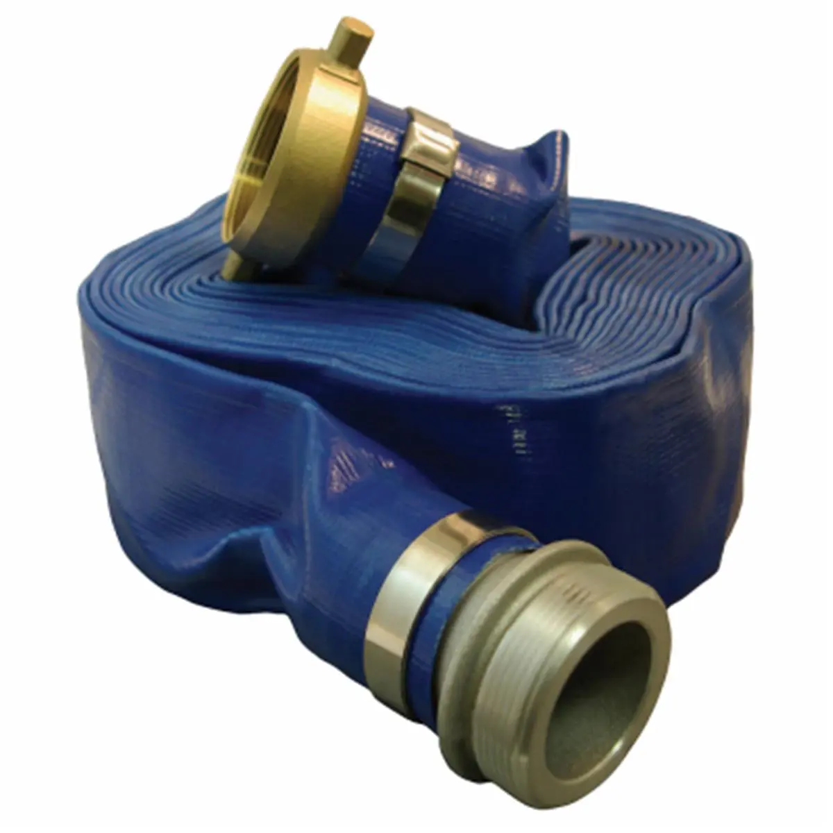 Apache 98138010 1.5 in. x 25 ft. PVC Lay Flat Discharge Hose, Water Hose, Flexible Water Hose, Fittings