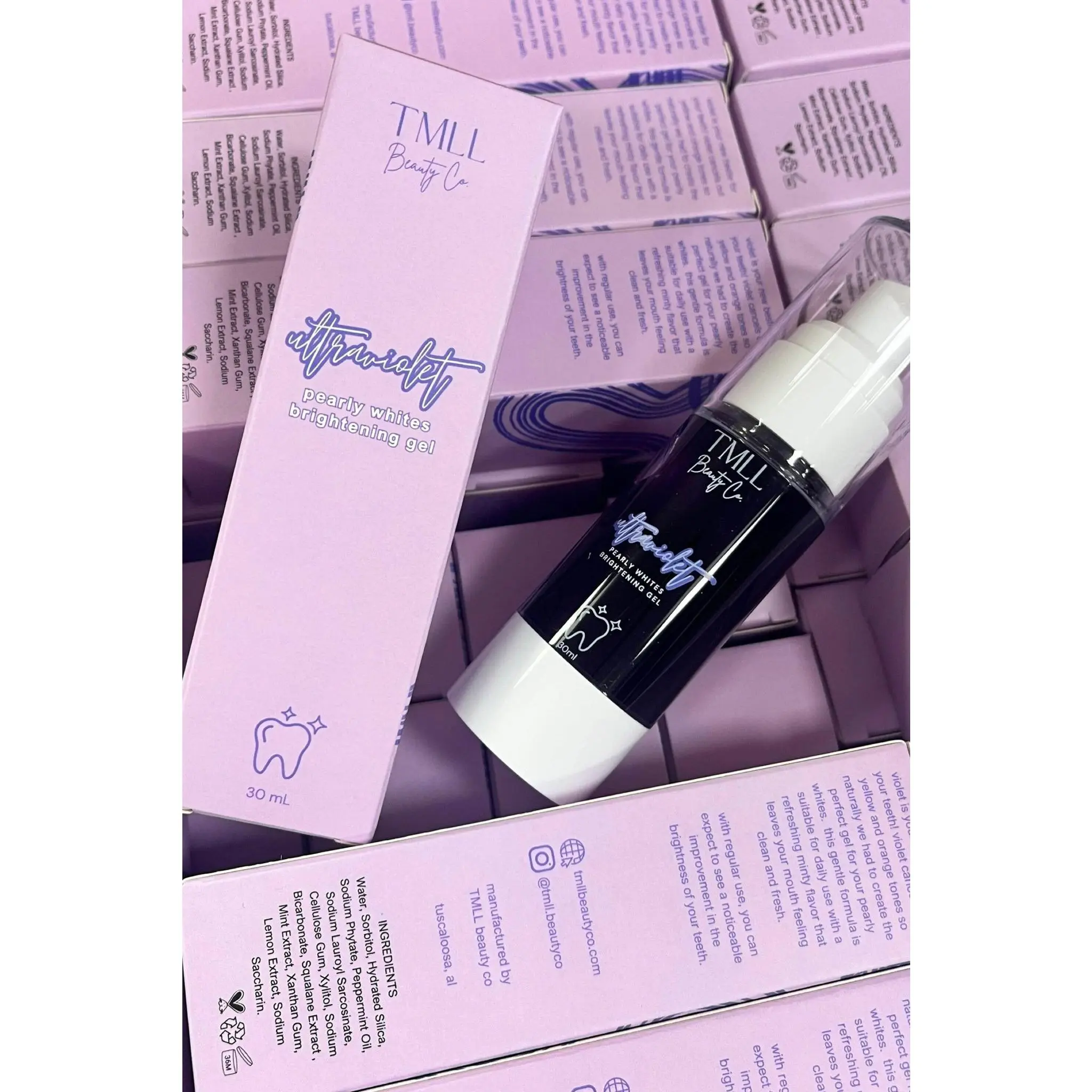 Purple Teeth Whitening Gel - Gentle Oral Beauty Product, Natural White Teeth Stain Remover, Fresh Breath Enhancer