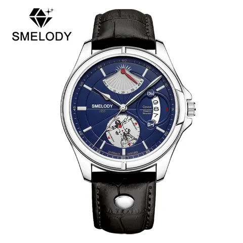 Classic Men's Business Wristwatch - Round Face Analog Quartz, Leather Strap, Calendar Dial, Buckle Closure, Waterproof for Daily Wear