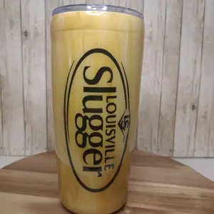 Slugger Louisville 20oz Tapered Stainless Steel Baseball Tumbler with Logo Design - Bottles, Drinkware, Mug, Cup Washable