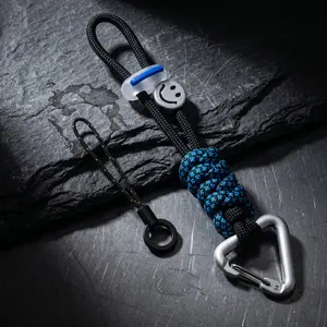 7-Core Heavy Duty Paracord Braided Keychain, Handmade Aluminum Alloy Carabiner Lanyard. Tactical Survival Tool for Backpack, Water Bottle & Earphone Hook. High Strength Contrast Color EDC Gear, Outdoor Gift for Men 2026