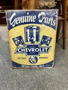 Chevrolet Genuine Parts Metal Sign