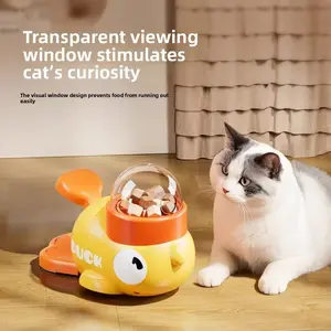 Interactive Duck Treat Dispenser Pet Puzzle Toy - Slow Feeders, Freeze-Dried Launcher, Boredom Buster, Self-Entertaining IQ Training for Dogs and Puppies, Mental Stimulation Feeding Solution