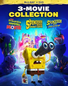The SpongeBob 3-Movie Collection  [BLU-RAY MOVIE] With DVD, Gift Set, Boxed Set, Dolby, Digital Theater System, Dubbed, Slipsleeve Packaging, Subtitled, Widescreen, Ac-3/Dolby Digital