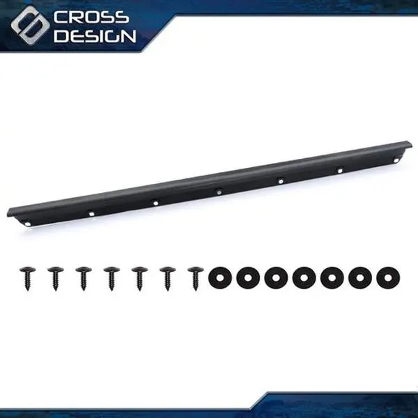 CROSSDESIGN 1-Piece ABS Plastic Black Tailgate Cover Molding Top Cap Protector, Automotive Vehicle Truck Accessory, Fit For 2005-15 Toyota Tacoma Auto Replacement Part For Body & Bumpers