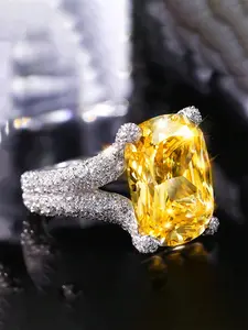 1 PC Glamorous Cubic Zirconia Ring For Women Wedding Engagement Solitaire Engagement Rings Valentine's Day Party Gift Solitaire Ring