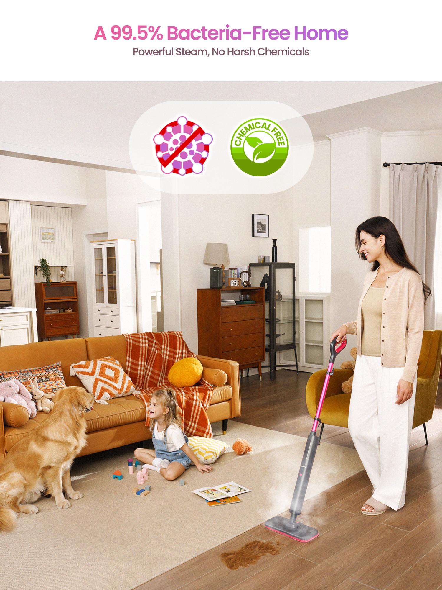 Schenley Pocket Steam Mop with Microfiber Pads & Carpet Glider for Easy Maintenance and Smooth Floor Surface Cleaning Tools Schenley Pocket Steam Mop with Microfiber Pads & Carpet Glider for Easy Maintenance and Smooth Floor Surface Cleaning Tools