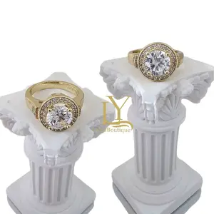 LaYaiBoutique #1154 Anillo Oro Laminado 14k ALTA CALIDAD with Central Stone and Elegant Design.