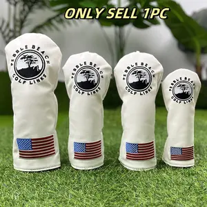 Golf Tree Pattern Top Cover, 1 Count Driver's Top Cover, Golf Course, Wooden Top Cover, Hybrid Top Cover, Push Rod Cover, Golf Accessory