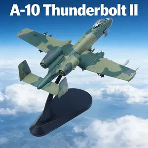 1:100 Scale A-10 Thunderbolt II Warthog Attack Aircraft Military Model, Alloy Fighter Jet Toy Model, Aviation Enthusiast Christmas Gift, Birthday Holiday Gift and Collectible (Camouflage Paint)