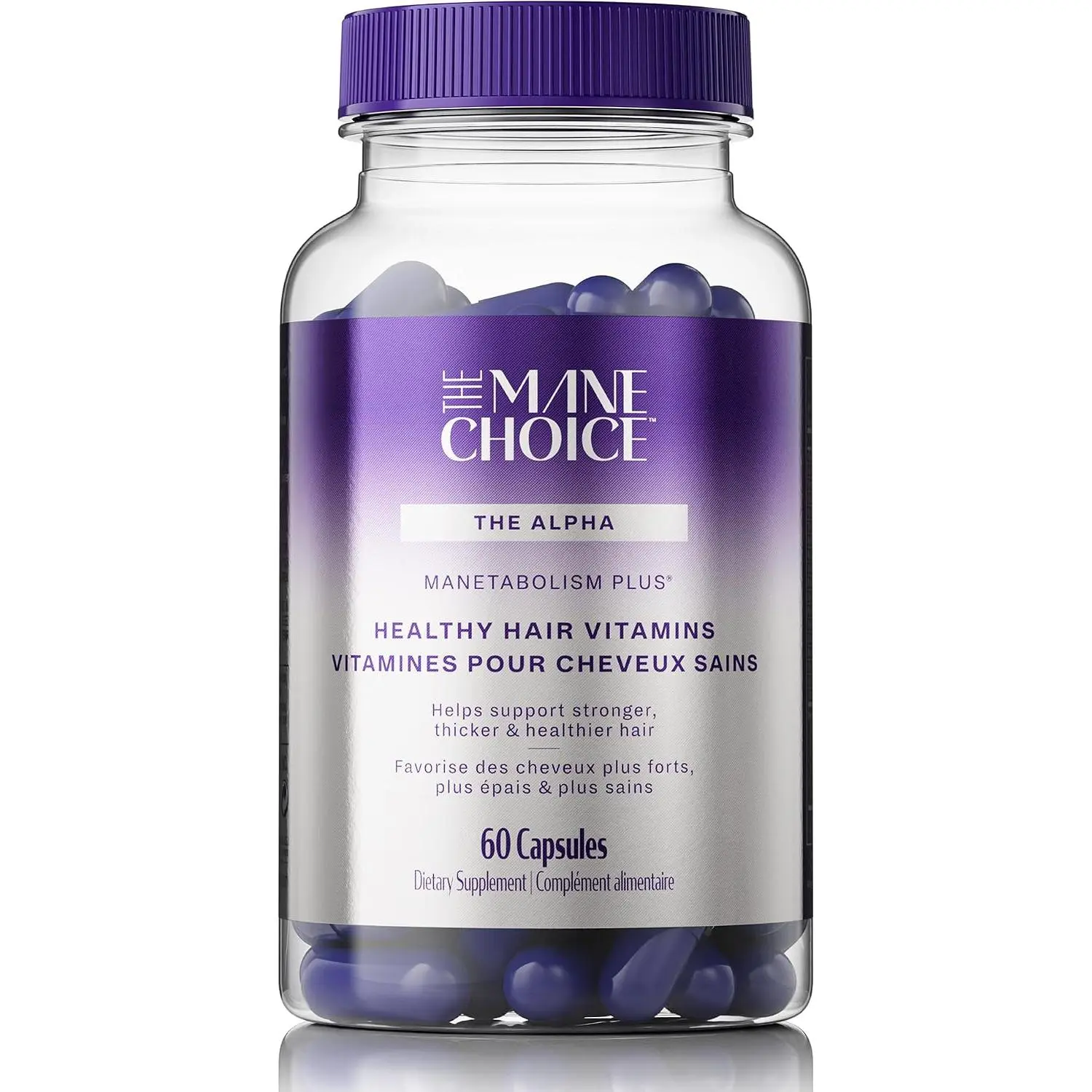 The Mane Choice MANETABOLISM Plus Healthy Hair Growth Vitamins - 60 Capsules, Hair Skin & Nails Supplement for Women & Men (Packaging May Vary)