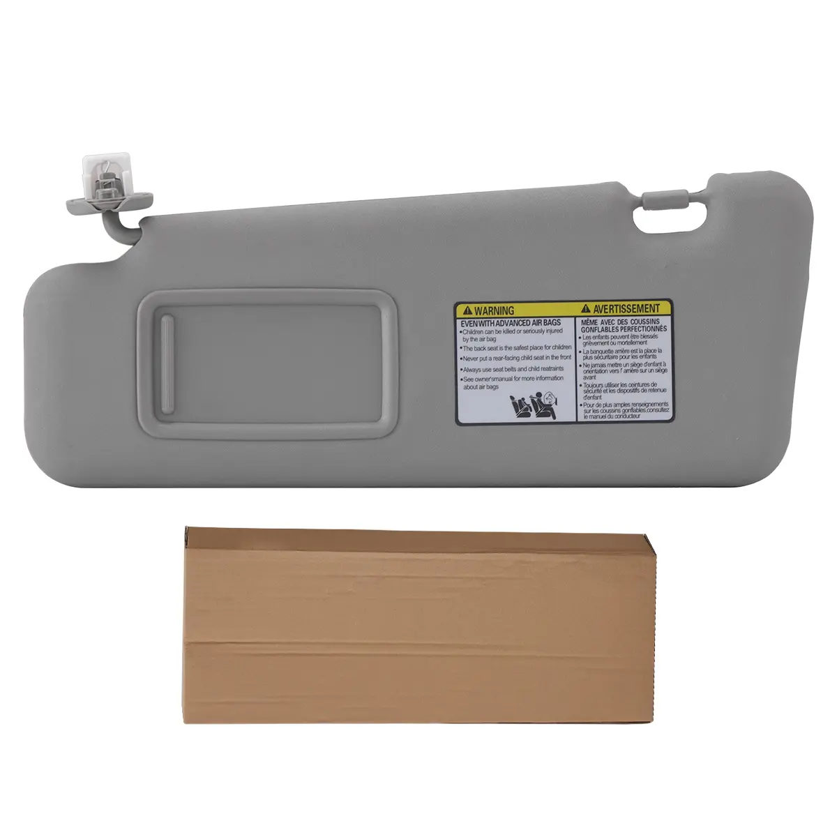 Driver Left Side Sun Visor Replacement Compatible with Toyota Highlander 2008 2009 2010 2011 2012 2013 Replaces# 74320-48500-B0 Color Gray Automotive Car Accessories