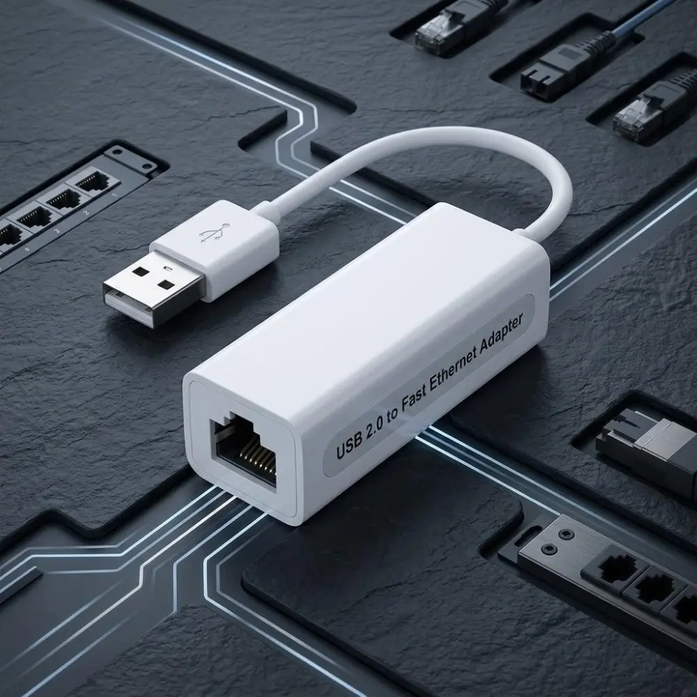 Plug and Play USB to RJ45 Ethernet Adapter, No Driver Needed, Portable LAN Network Extension Card for Stable Wired Internet in Dorm Office Classroom, Universal Fast Data Transfer, Anti-Slip Dustproof Design