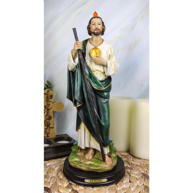 Ebros Gift Saint Jude Thaddeus The Apostle Decorative Figurine With Brass Plate Engraved Base 13" Tall