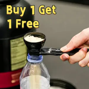 [Buy 1 Get 1 Free] Protein Powder Sliding Spoon,High Quality Funnel for Pre Workout Creatine  Powder Formula,Coffee Milk Smoothie Chocolate Powder Kitchen Utensils BPA Free Plastic,Perfect Gift for Valentine's Day Father's Day Anniversary