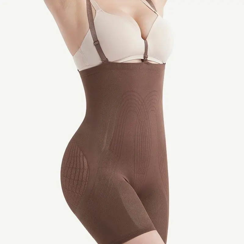 FeelinGirl Strengthen Black High Waisted Shapewear With Bra Clips Tight Fit  Womenswear Day  Comfort Basic Nylon Bodysuits