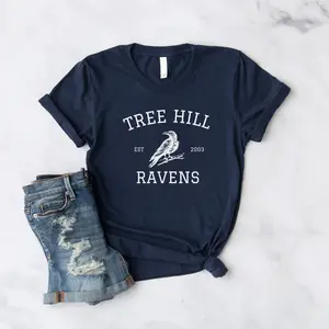 Tree Hill Ravens Shirt, OTH Fan Gift, Tree Hill North Carolina T-shirt, Tree Hill High Tee, College Sweatshirt, Lucas Nathan Scott Shirt Cotton Crewneck Sweater Womenswear Tops Women Lady